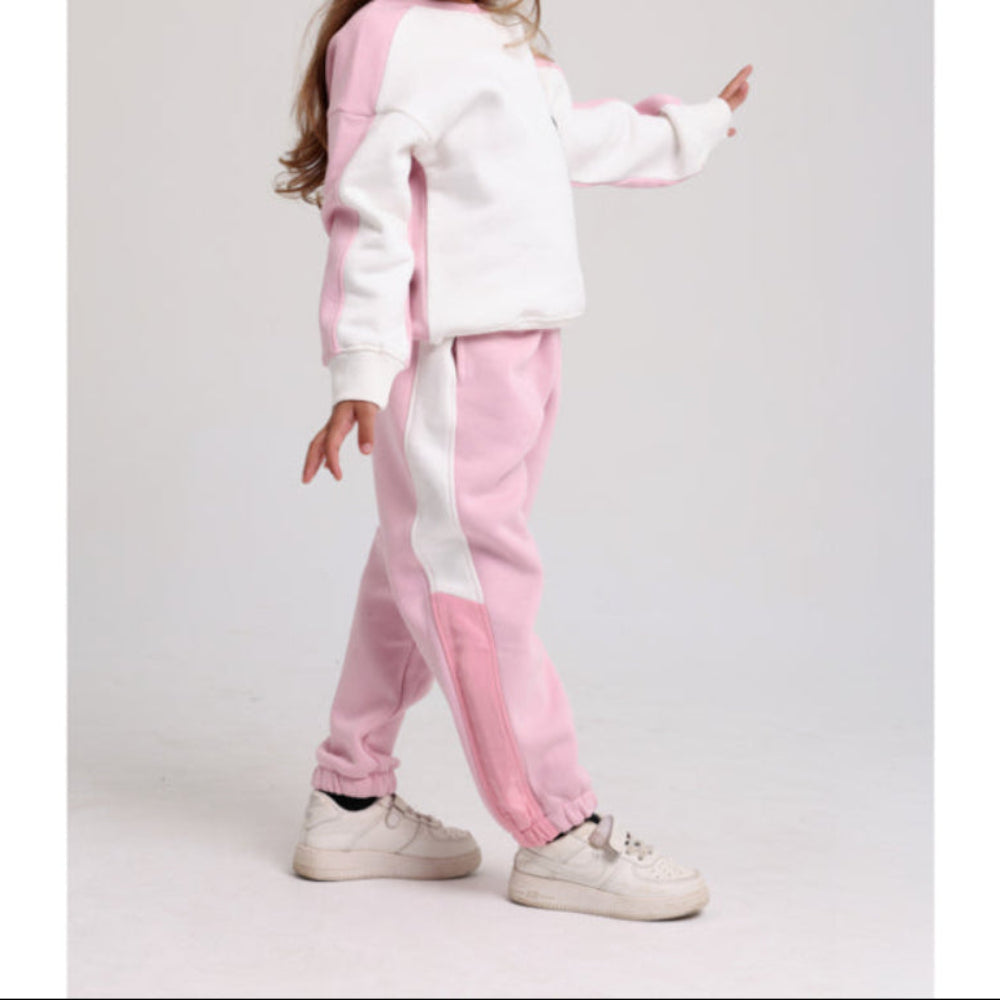 Girls Cotton Sweatpants – Pink