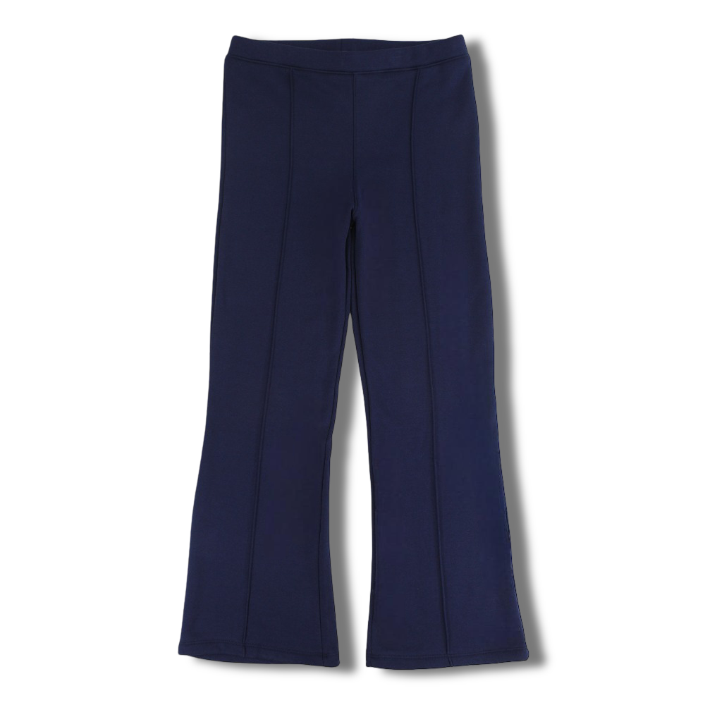 Teens Cotton Flared Leggings - Navy