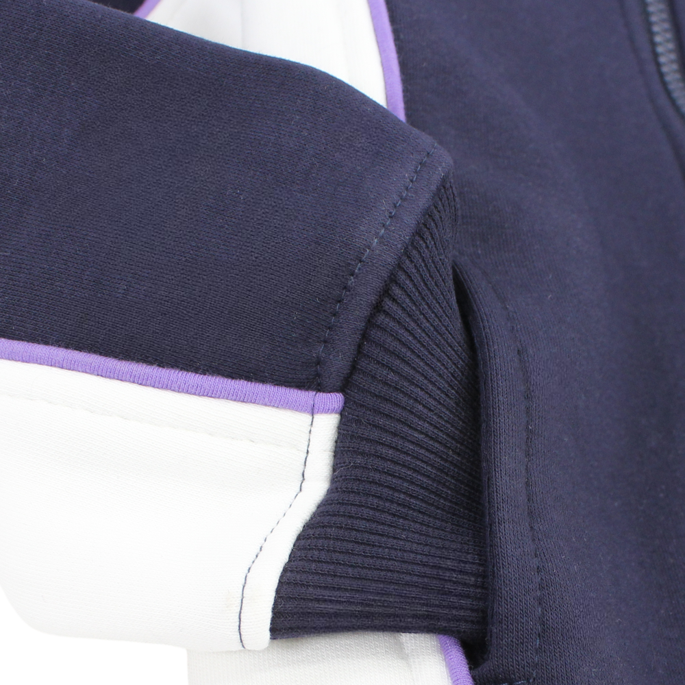 Unisex Cotton Hoodie – Navy with Peace Sign Print