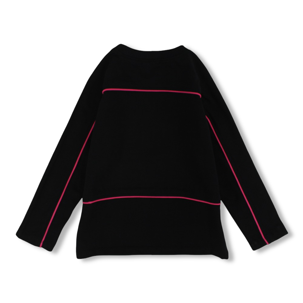 Girls Cotton T-Shirt – Black with "Play Couture" Print