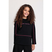 Girls Cotton T-Shirt – Black with "Play Couture" Print