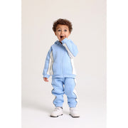 Unisex Baby Cotton Outfit Set – Baby Blue with Elephant Print