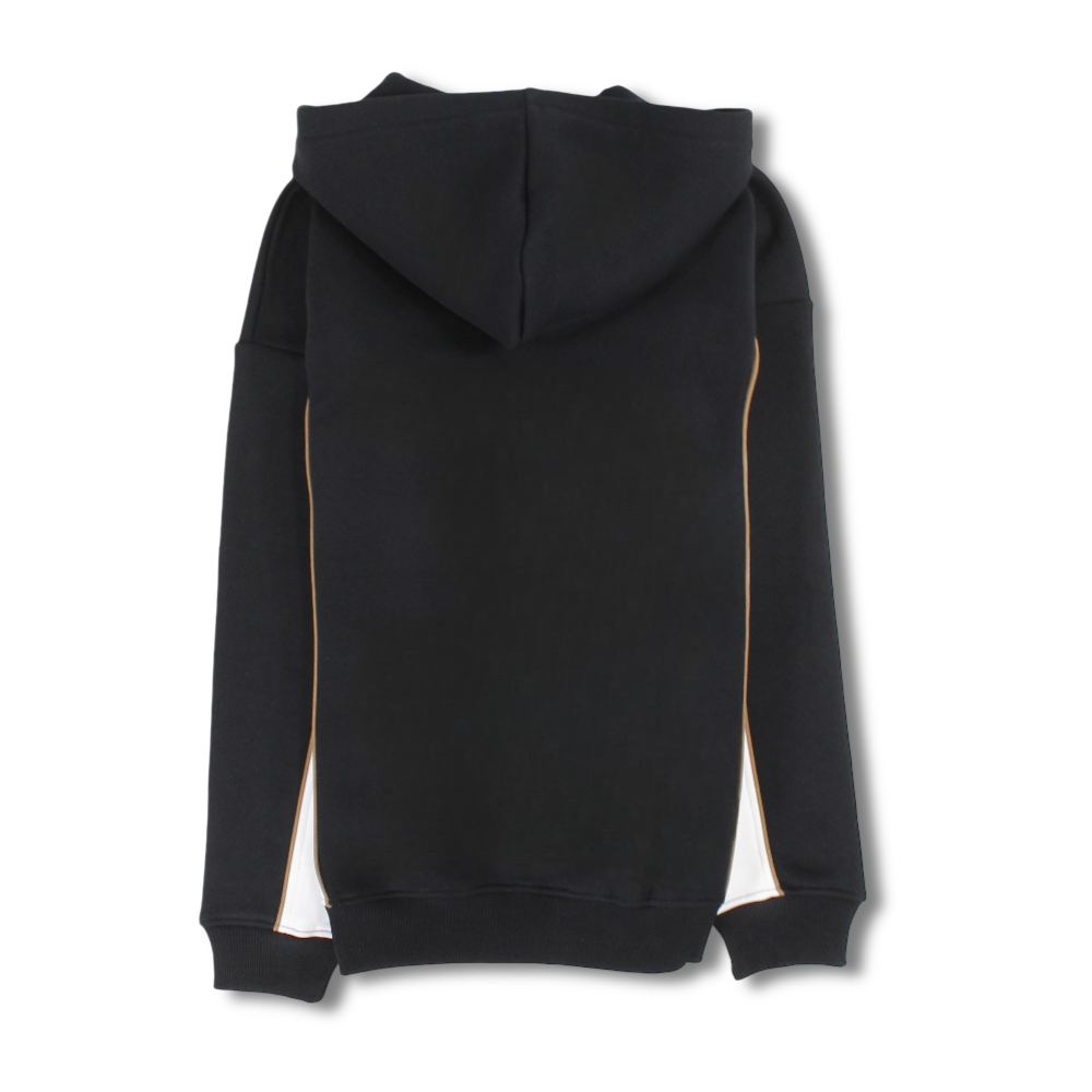 Teens Cotton Hoodie – Black with “PLAY more” Print