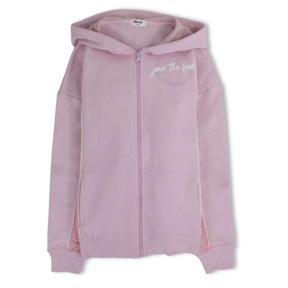 Teens Cotton Hoodie – Pink with “Join The Fun” Print