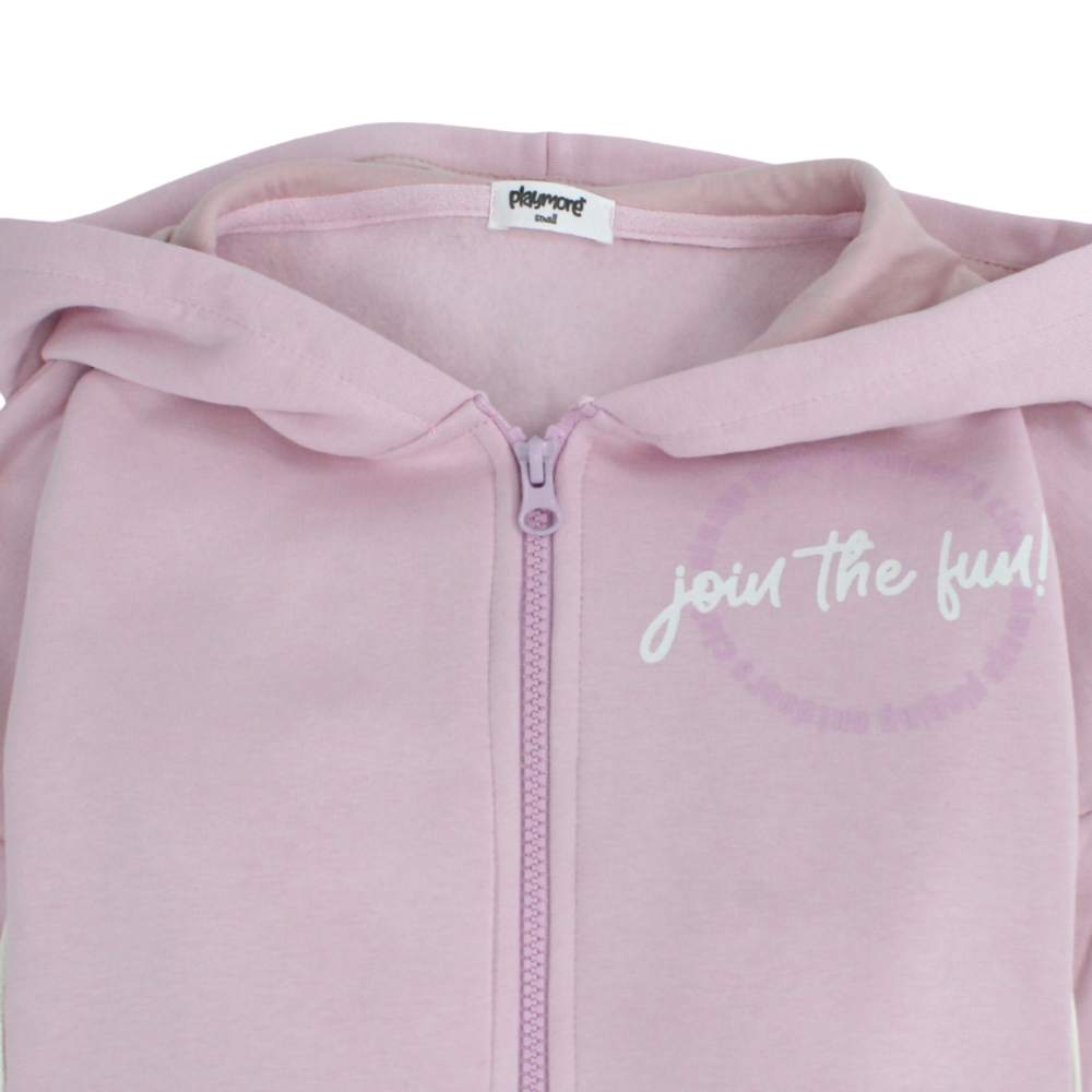 Teens Cotton Hoodie – Pink with “Join The Fun” Print