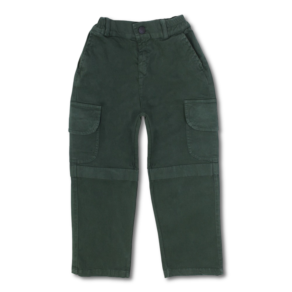 Unisex Gabardine Cargo Pants – Dark Green
