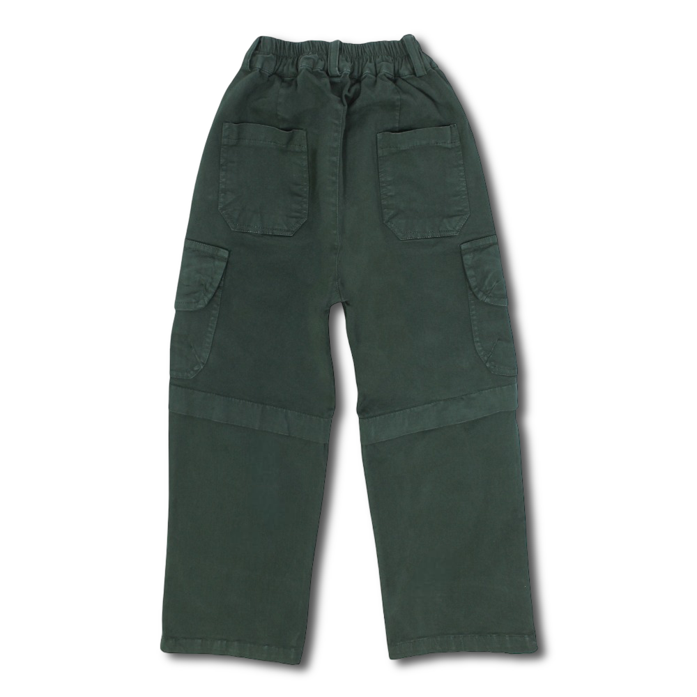 Unisex Gabardine Cargo Pants – Dark Green
