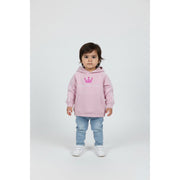 Baby Girls Cotton Hoodie – Pink with “Little Love Club“ Print