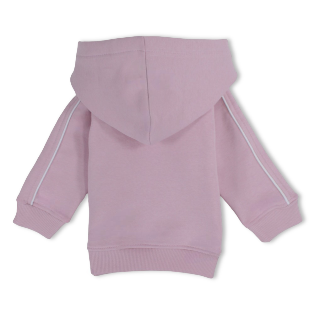 Baby Girls Cotton Hoodie – Pink with “Little Love Club“ Print