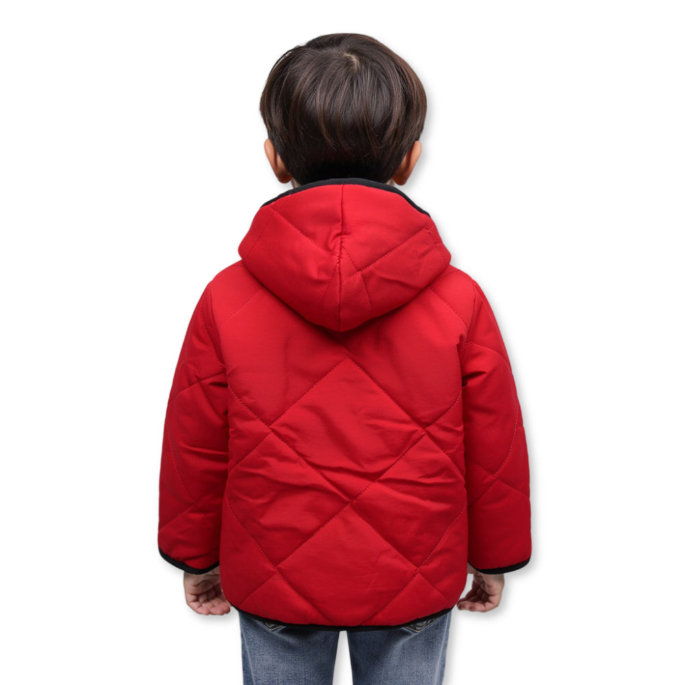 Baby Boys Waterproof Reversible Jacket – Red & Babyblue