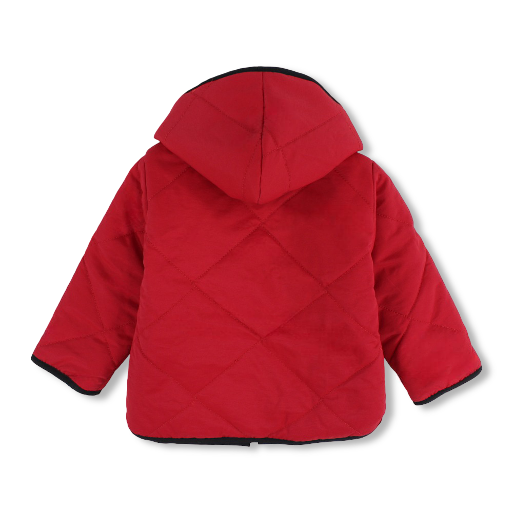 Baby Boys Waterproof Reversible Jacket – Red & Babyblue