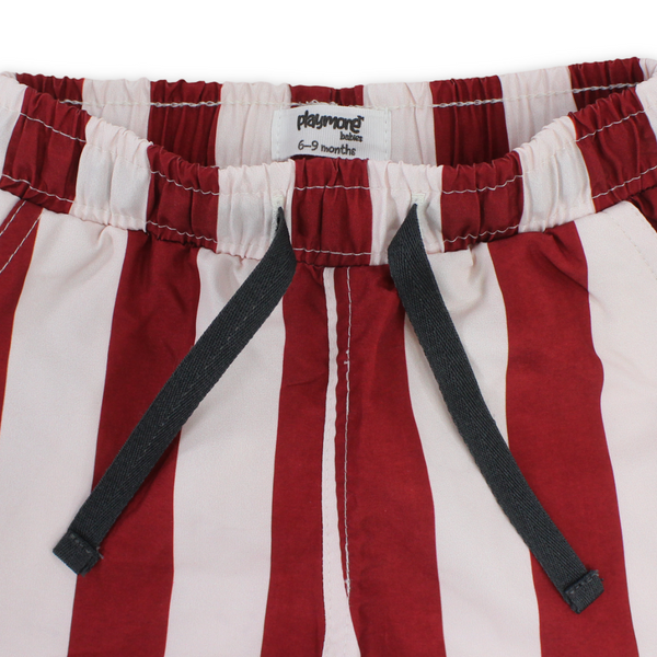 Baby Boys Swimsuit Short – Marron & White