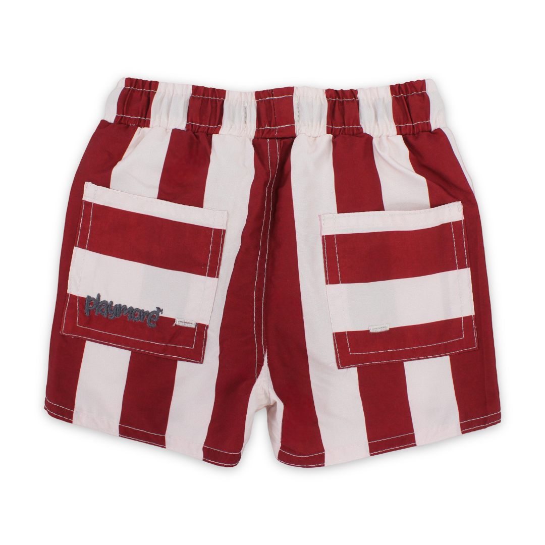 Baby Boys Swimsuit Short – Marron & White