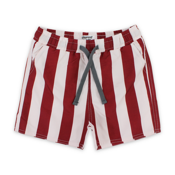 Boys Swimsuit Short – Marron & White