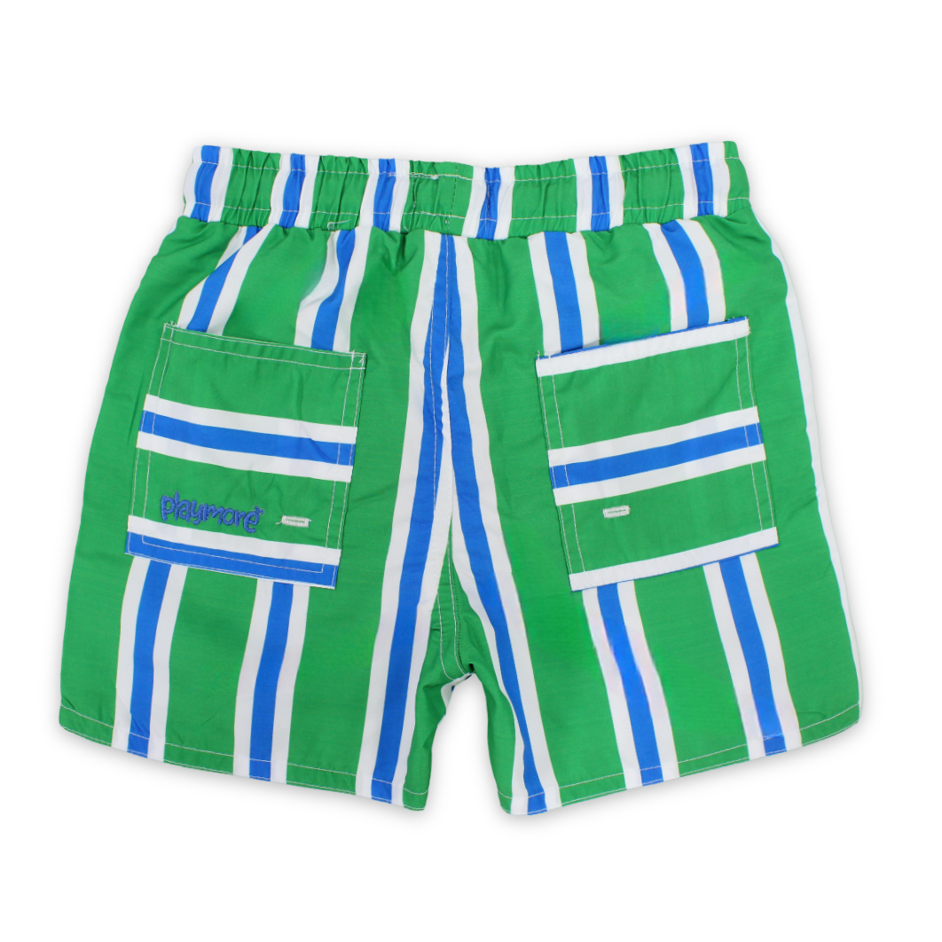 Boys Swimsuit Short – Green & Blue