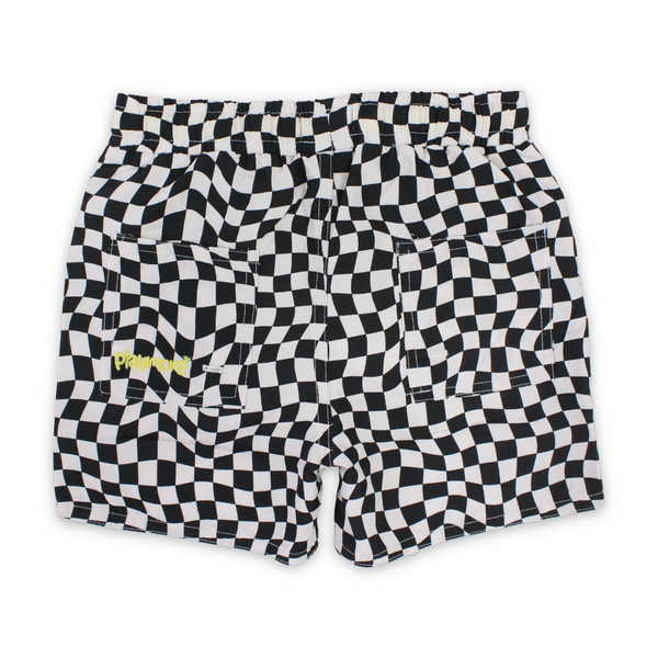 Boys Swimsuit Short – Black & White Squares