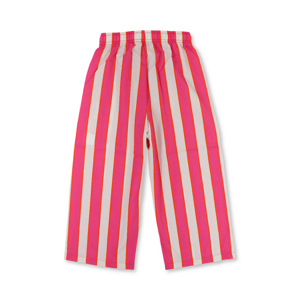 Girls Cotton Pants – Fuchsia & Off-White
