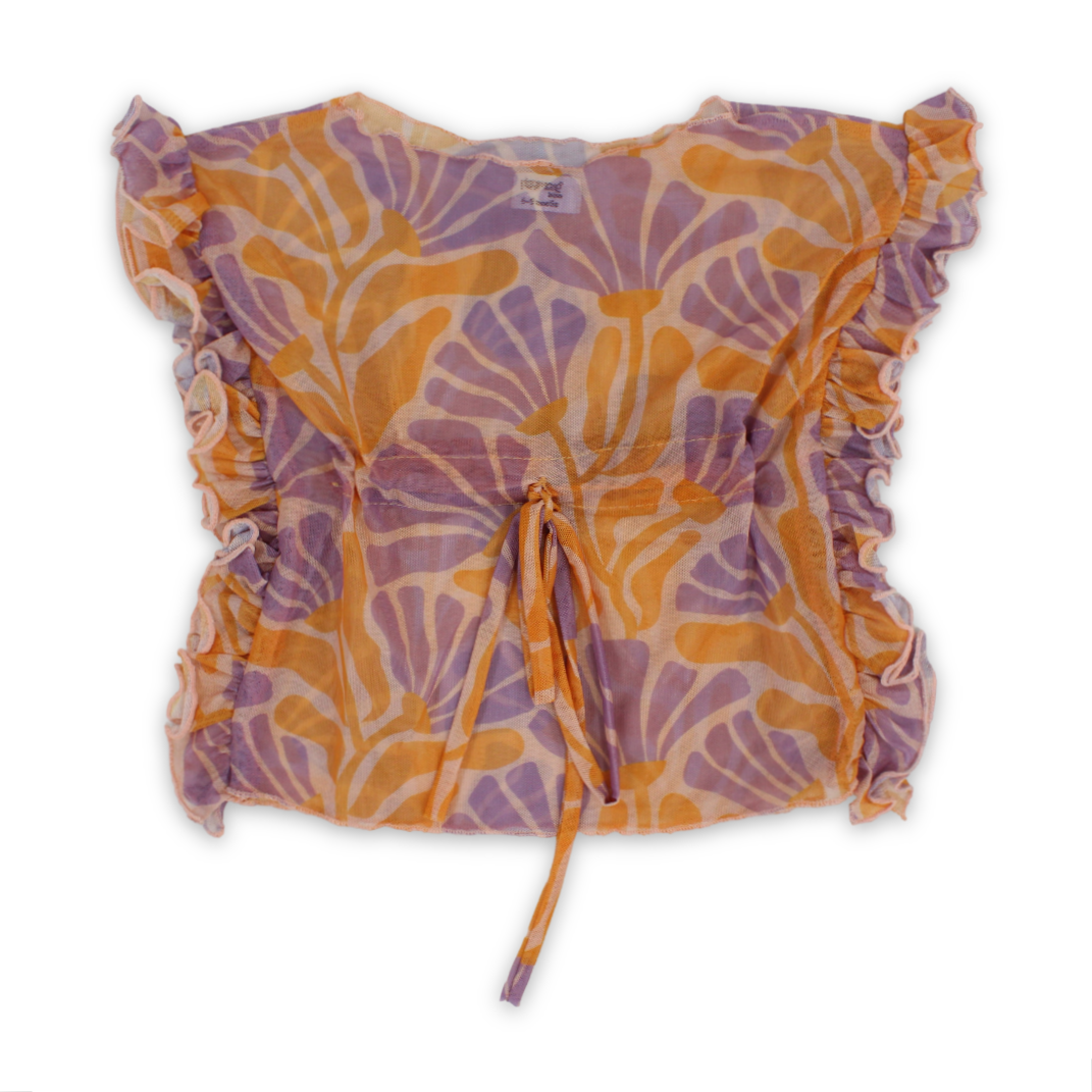 Baby Girls Tulle Cover-Up – Salmon Printed - Clothing - Playmore