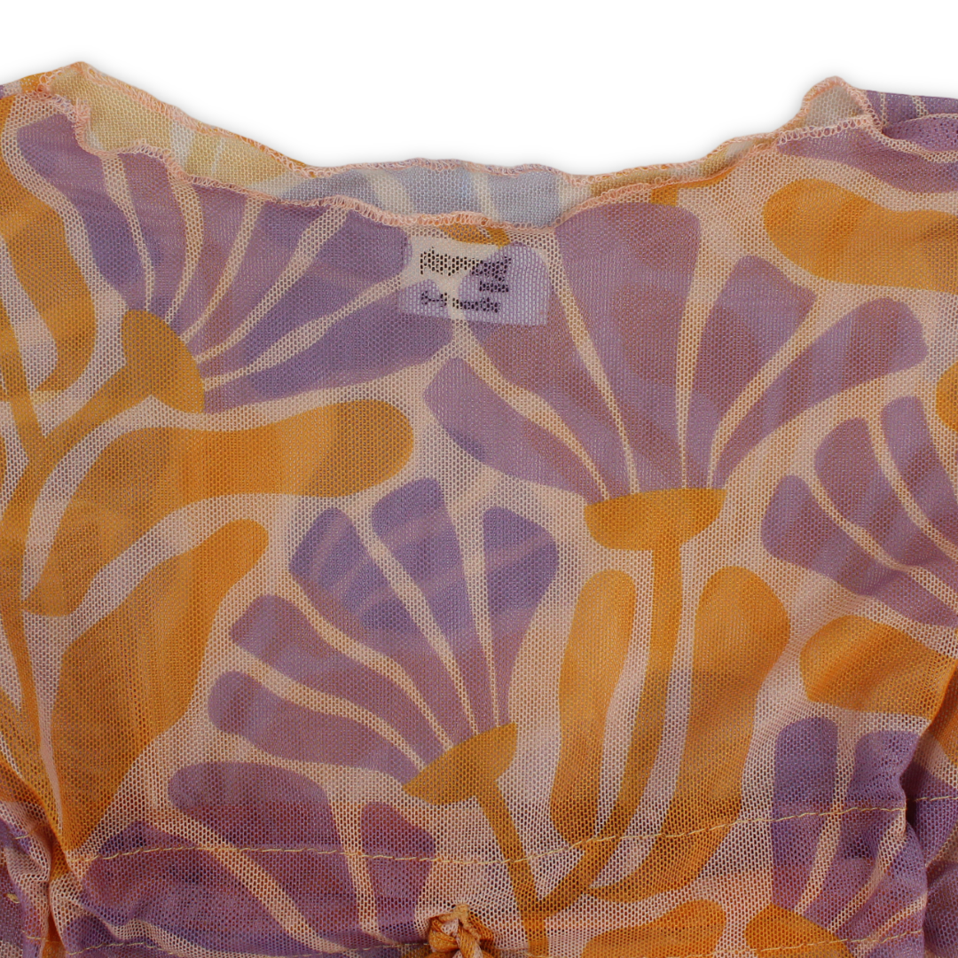 Baby Girls Tulle Cover-Up – Salmon Printed