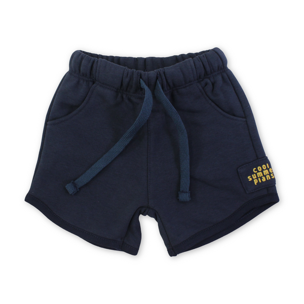 Unisex Baby Cotton Short – Navy with "Cool Summer Pians" Print