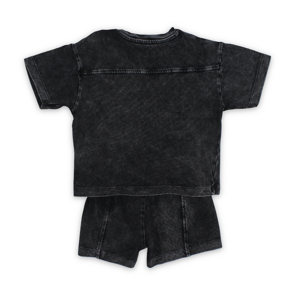 Baby Boys Cotton Outfit Set – Dark Grey