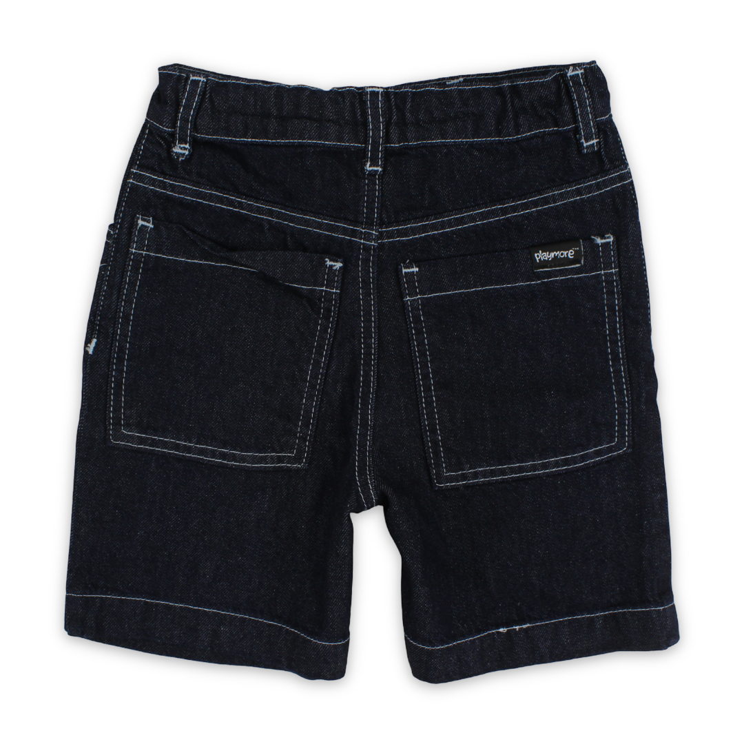 Boys Cotton Denim Short – Dark Blue