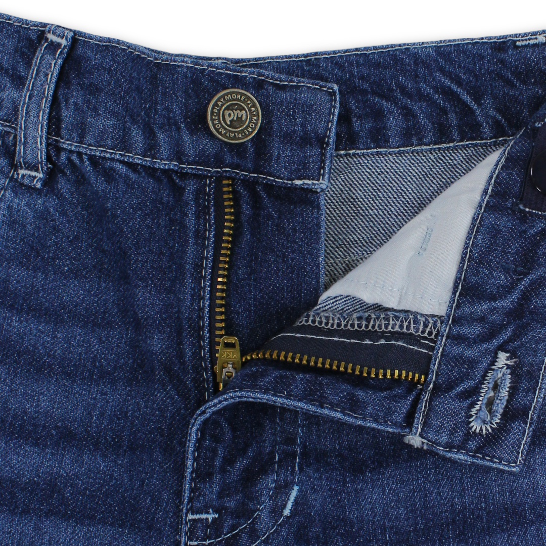 Boys Cotton Denim Short – Blue