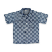 Boys Cotton Denim Karua Shirt – Blue