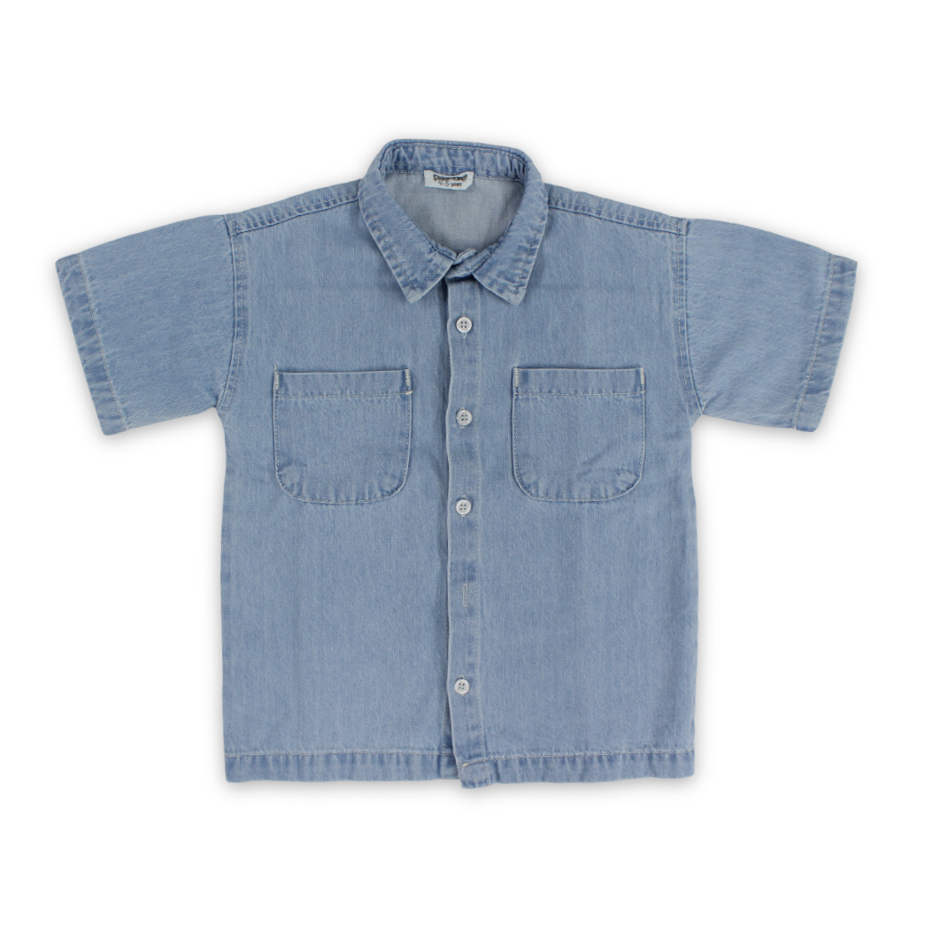 Boys Cotton Denim Shirt – Blue