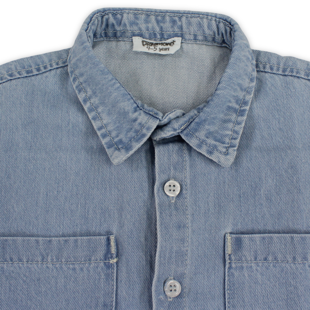 Boys Cotton Denim Shirt – Blue