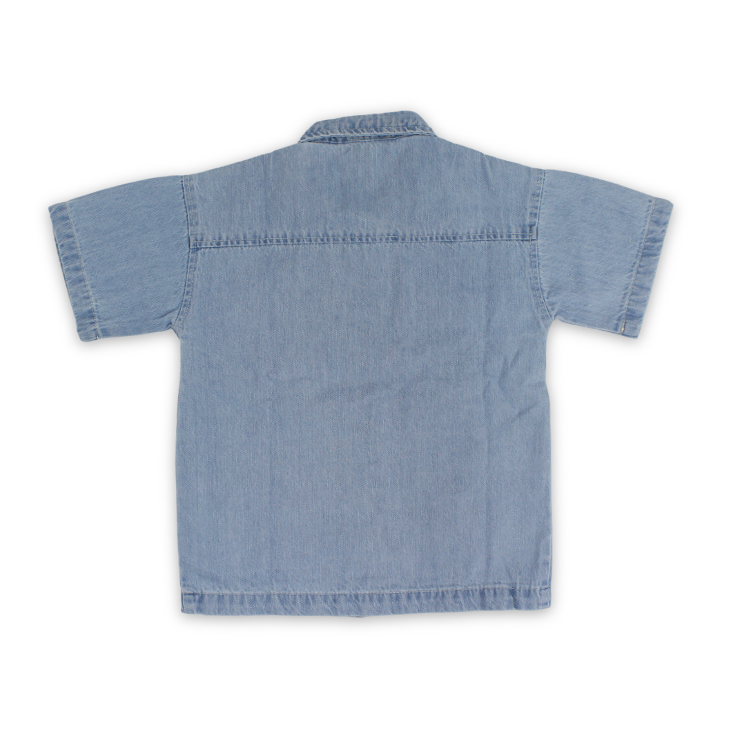 Boys Cotton Denim Shirt – Blue