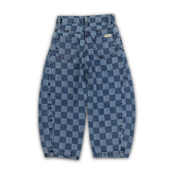 Unisex Checkered Denim Pants