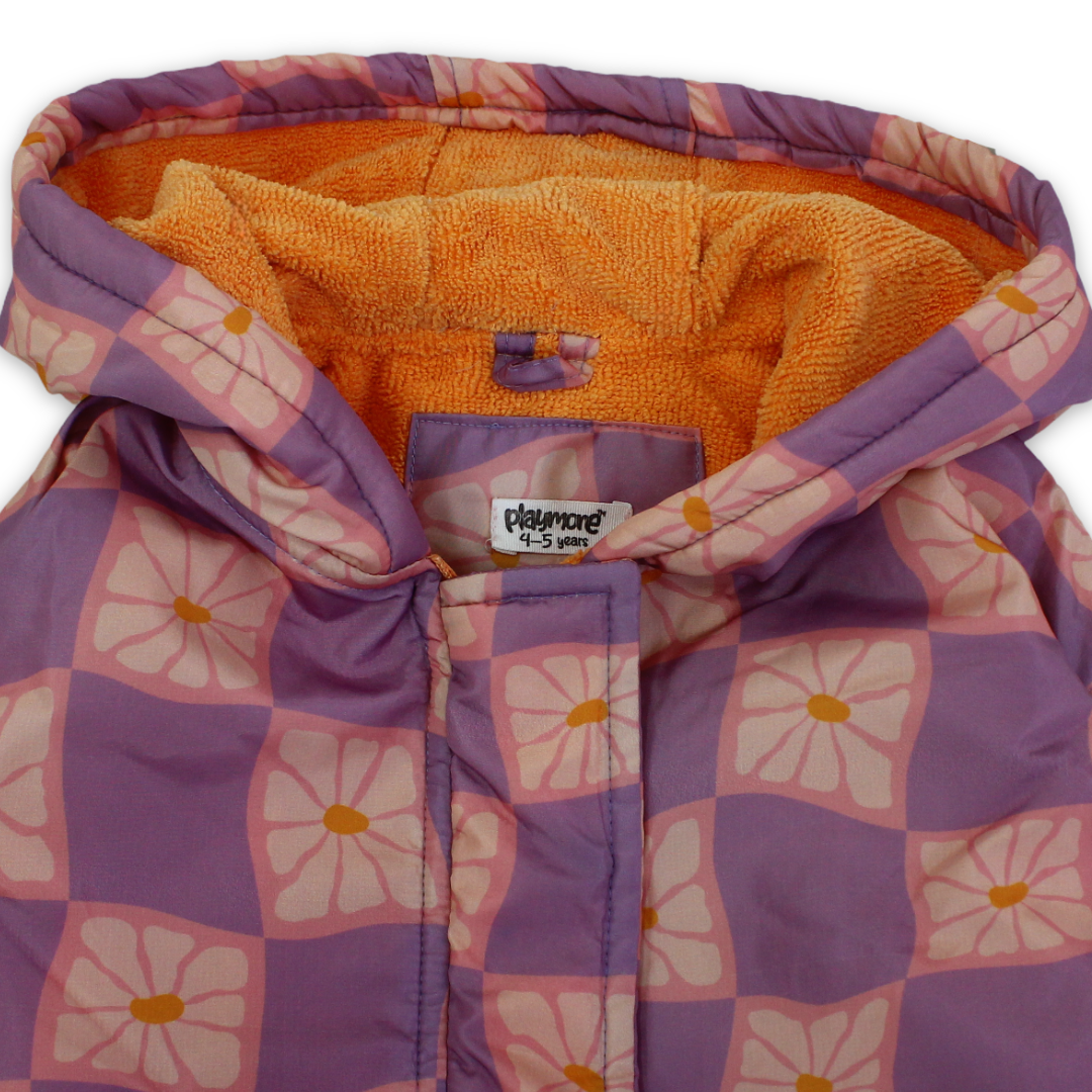 Girls Waterproof Swim Robe – Dustypink & Purple Karuh