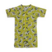 Baby Boys One-Piece Swimsuit – Yellow with Dinosaur Print