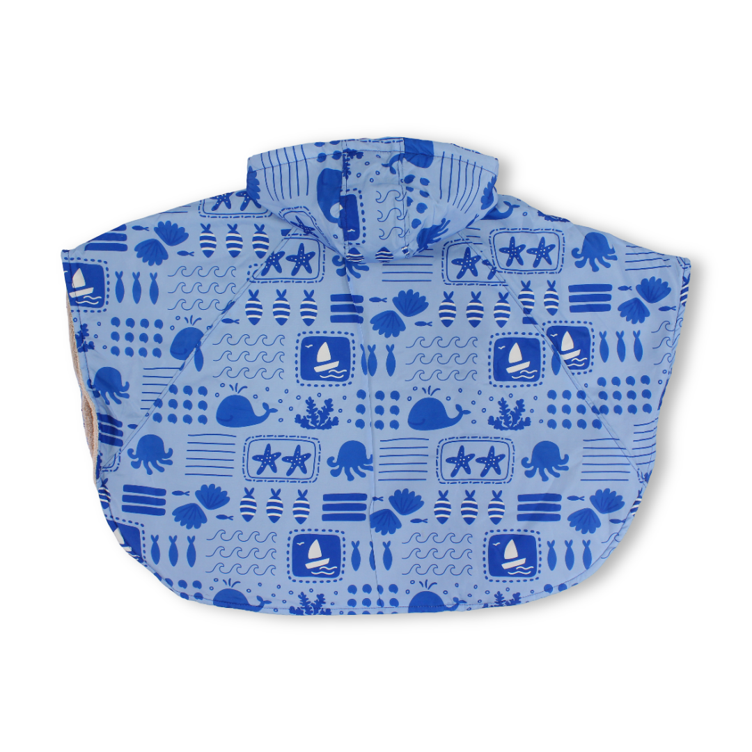 Boys Waterproof Poncho – Baby Blue