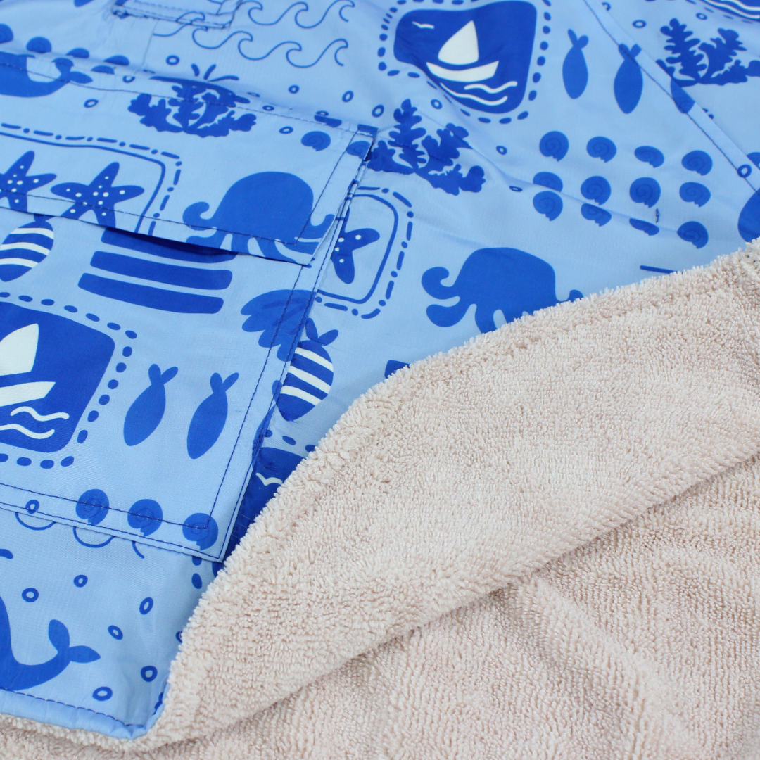 Boys Waterproof Poncho – Baby Blue