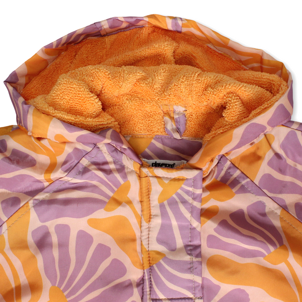 Baby Girls Waterproof Poncho – Orange & Purple