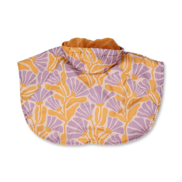Baby Girls Waterproof Poncho – Orange & Purple