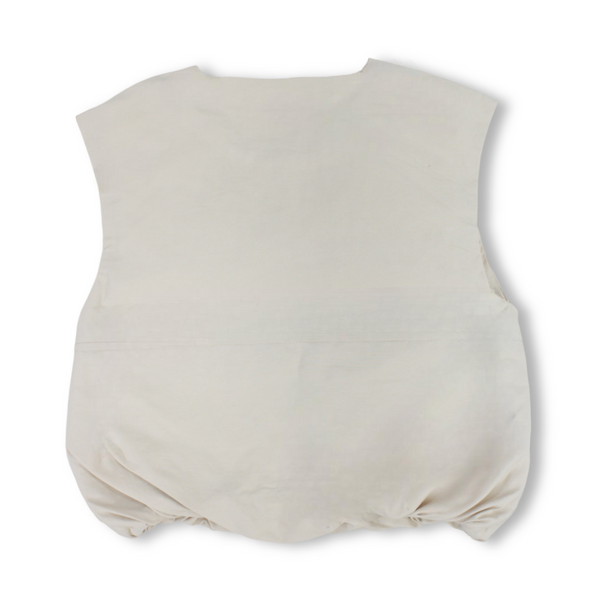 Unisex Gabardine Sleeveless Vest – Beige