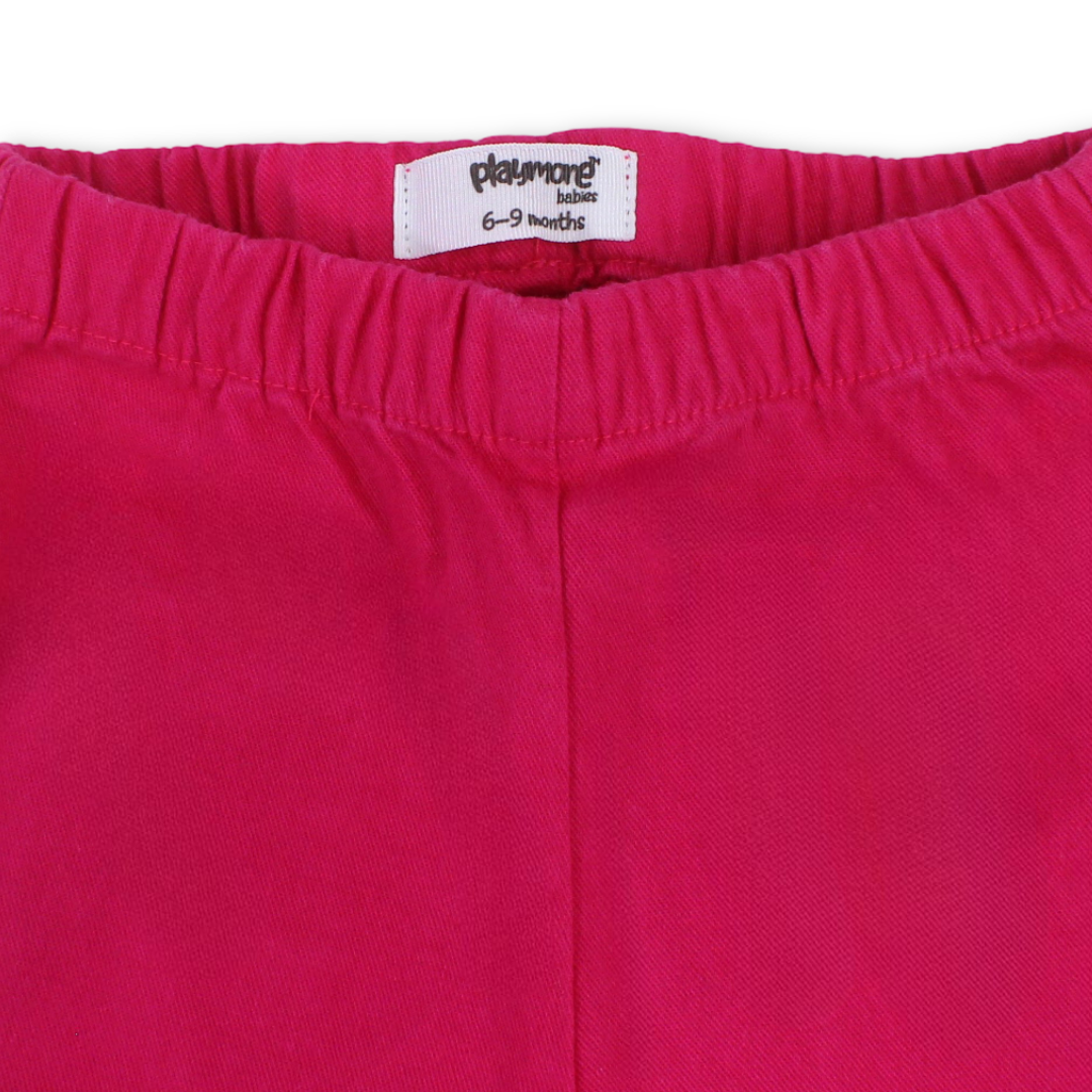Baby Girls Gabardine Pants – Fuchsia