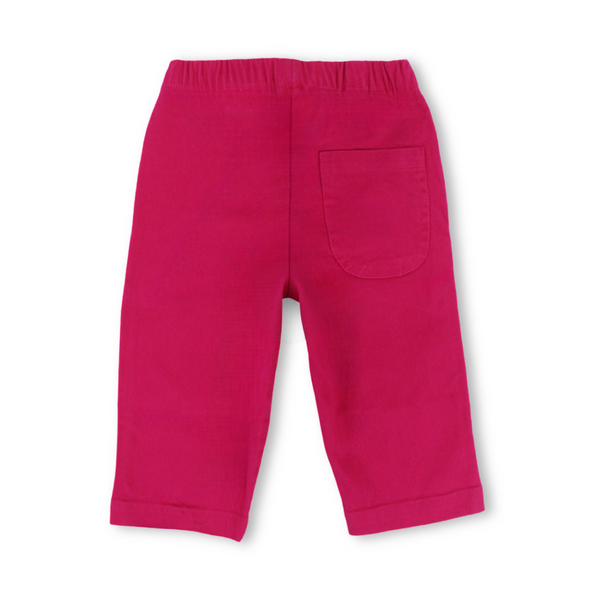 Baby Girls Gabardine Pants – Fuchsia