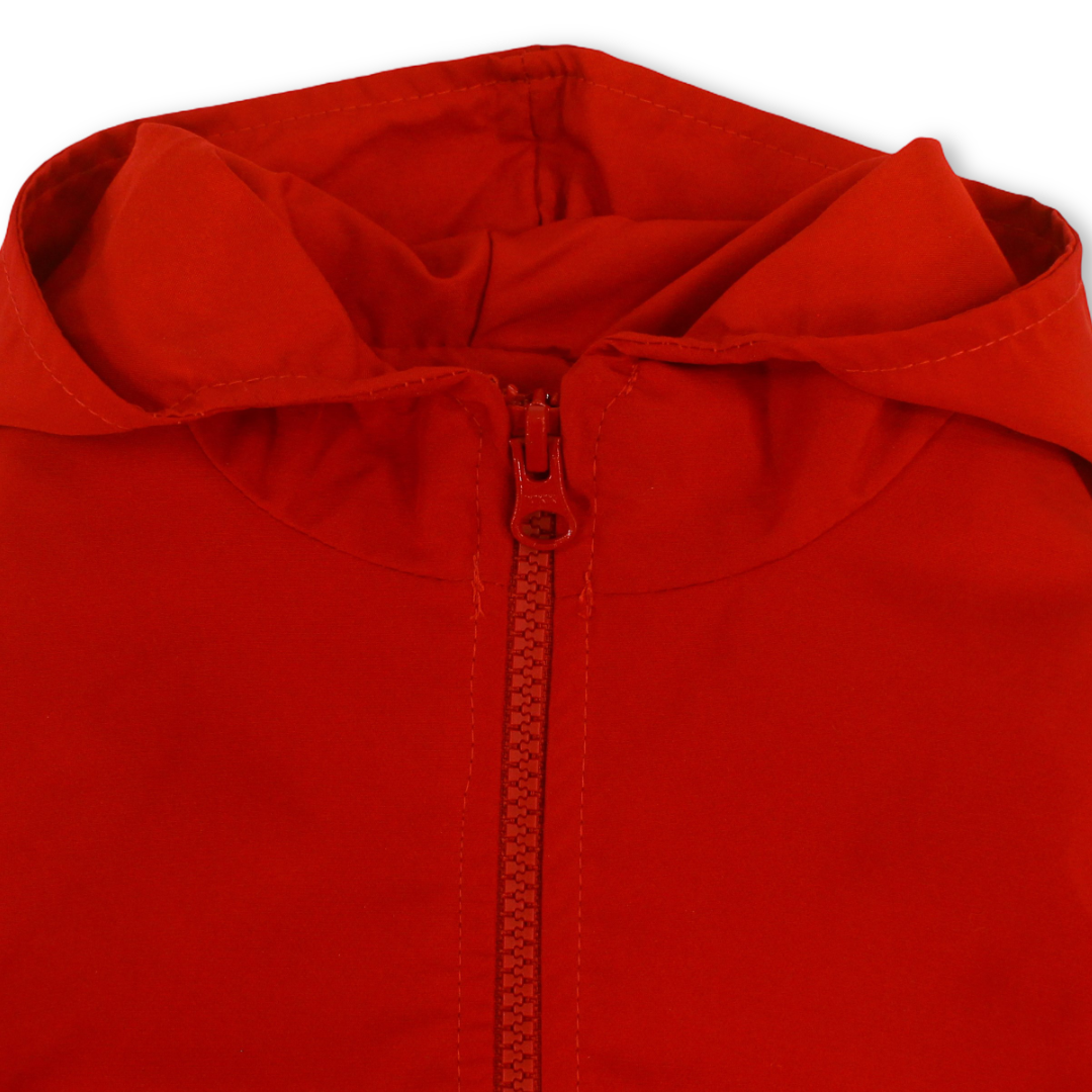 Unisex Baby Waterproof Hooded Jacket – Red
