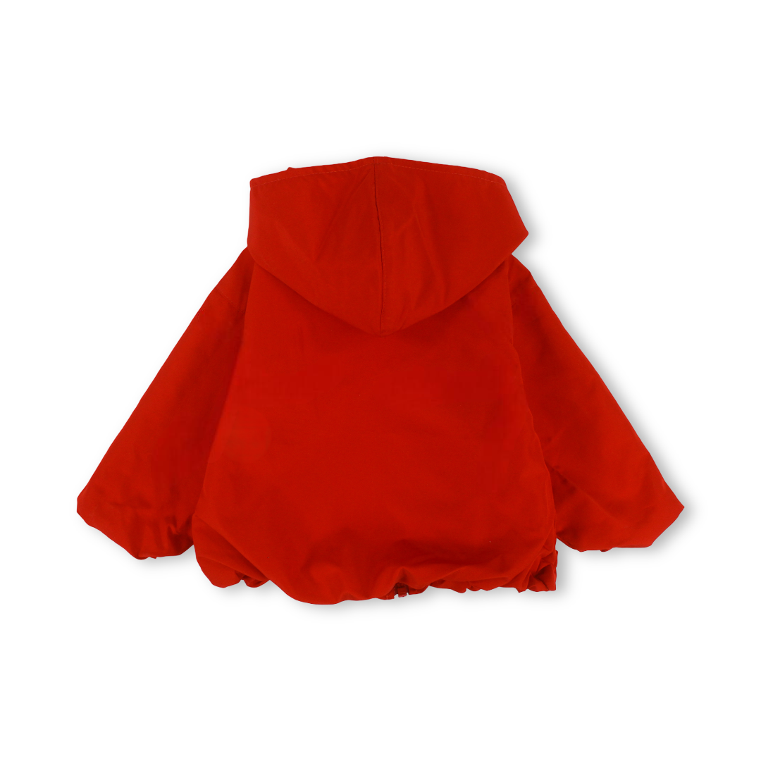 Unisex Baby Waterproof Hooded Jacket – Red