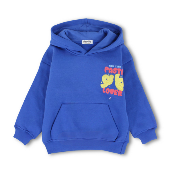 Unisex Fleece Hoodie – Blue with "Pasta Lover" Print