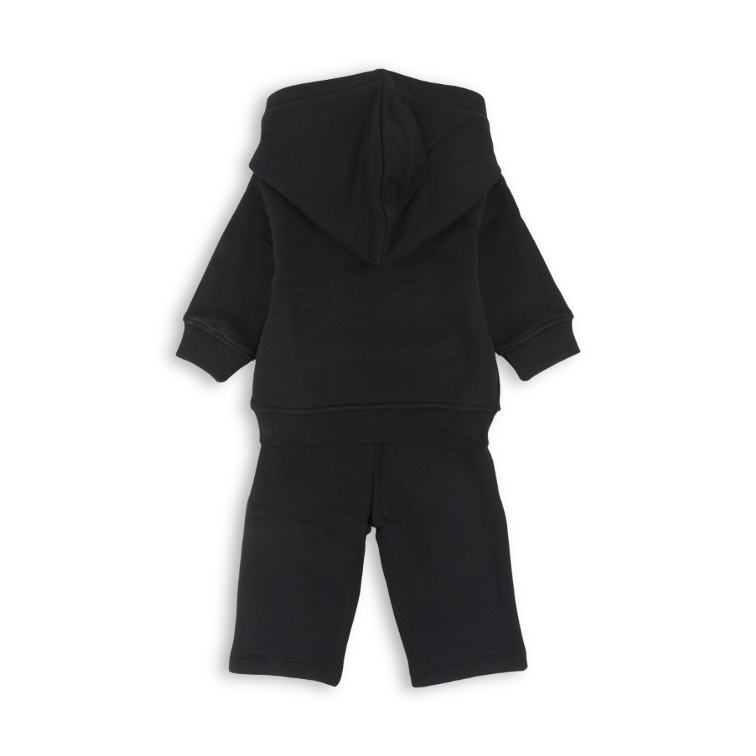Boys Baby Cotton Hooded Outfit Set – Black