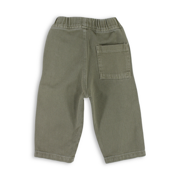 Unisex Baby Gabardine Pants – Olive