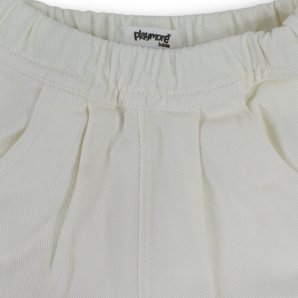 Unisex Baby Gabardine Pants – Off-White