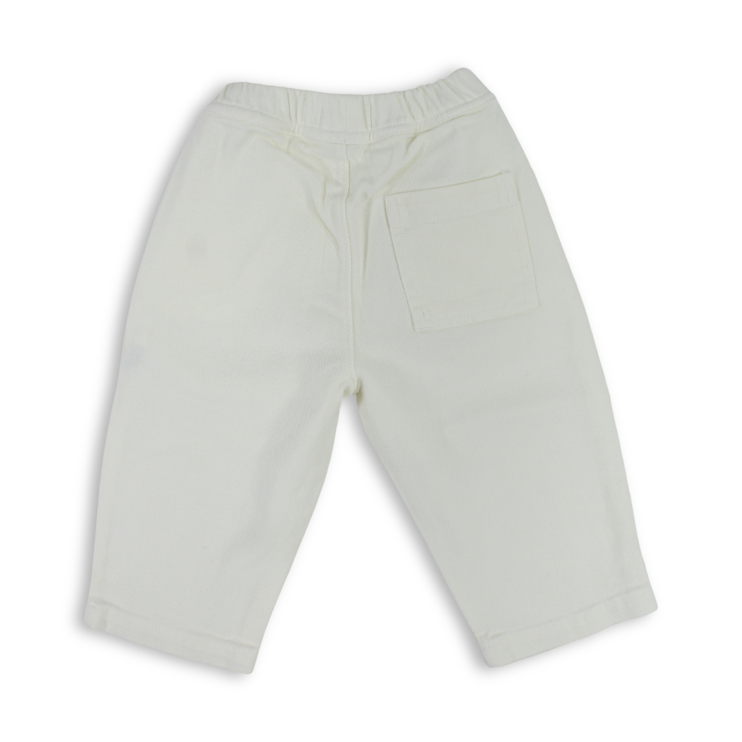 Unisex Baby Gabardine Pants – Off-White