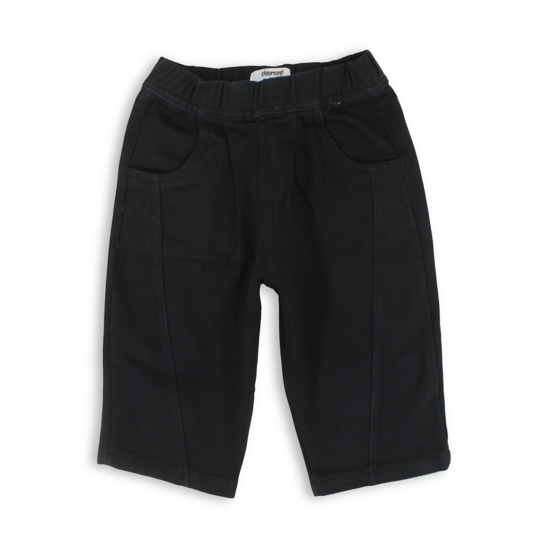 Unisex Baby Gabardine Pants – Black