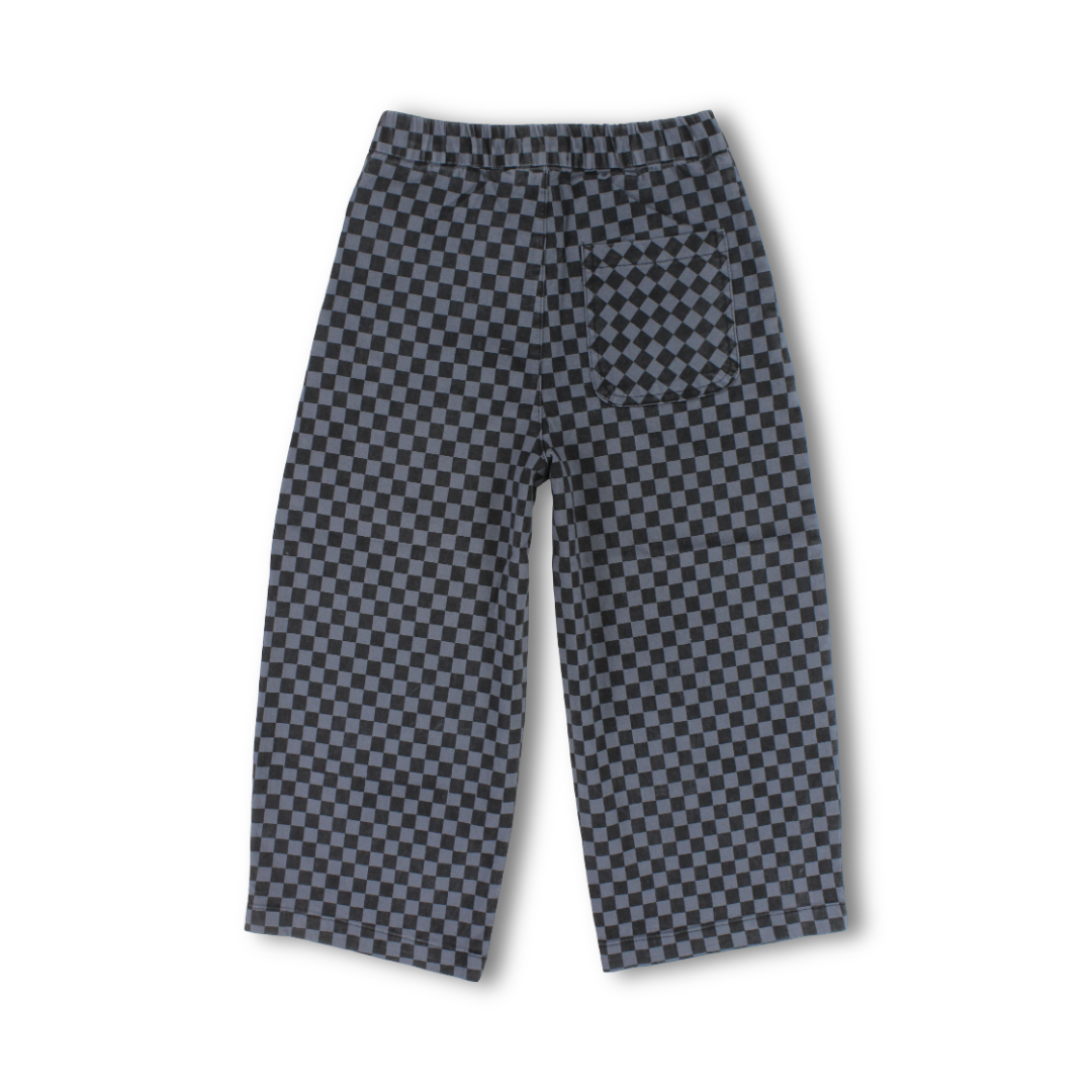Unisex Gabardine Pants – Grey Checkered
